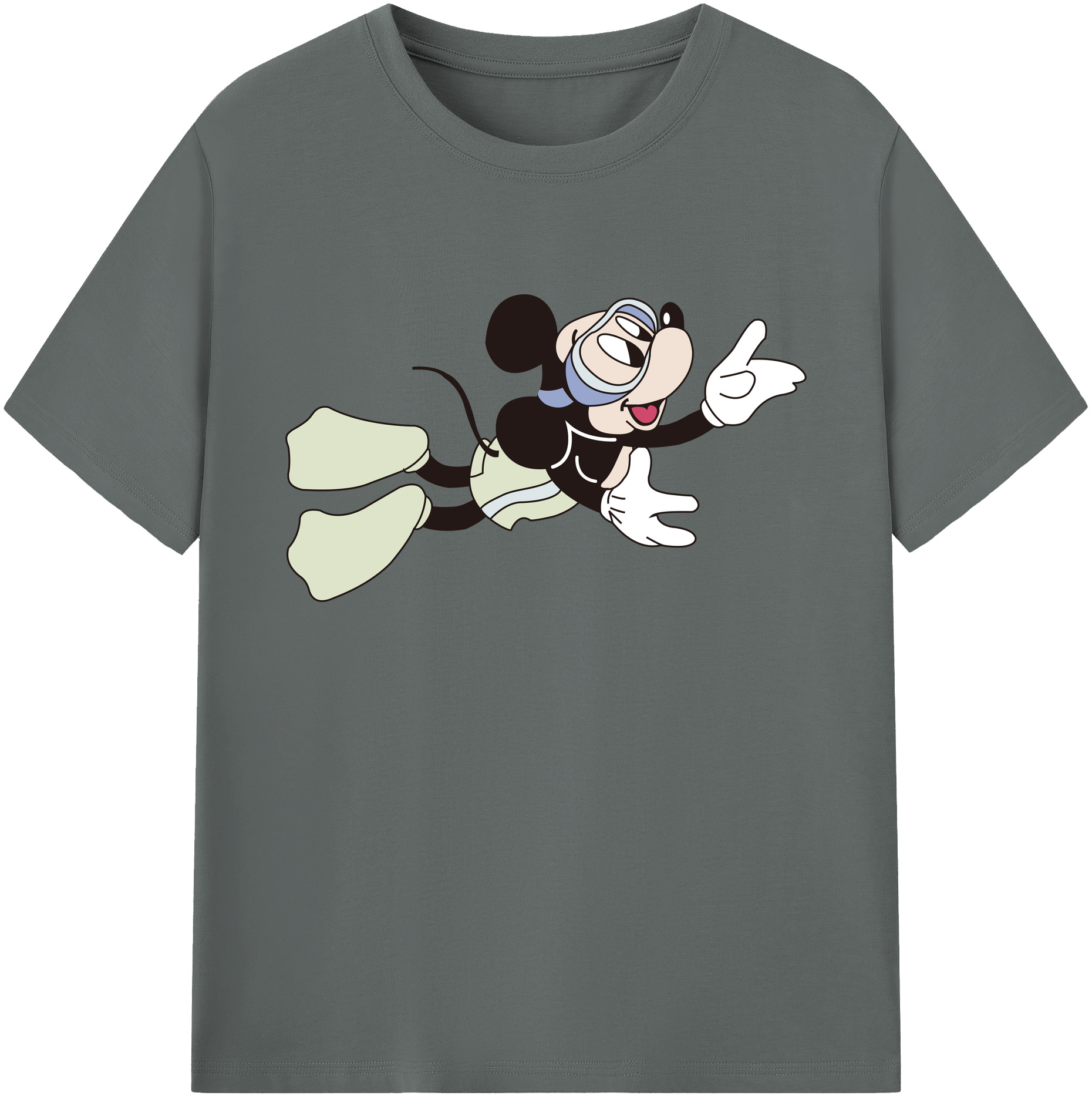 ミッキーマウス Mickey Mouse 綿100％ メンズ半袖Tシャツ｜肌触りやわらか＆通気性